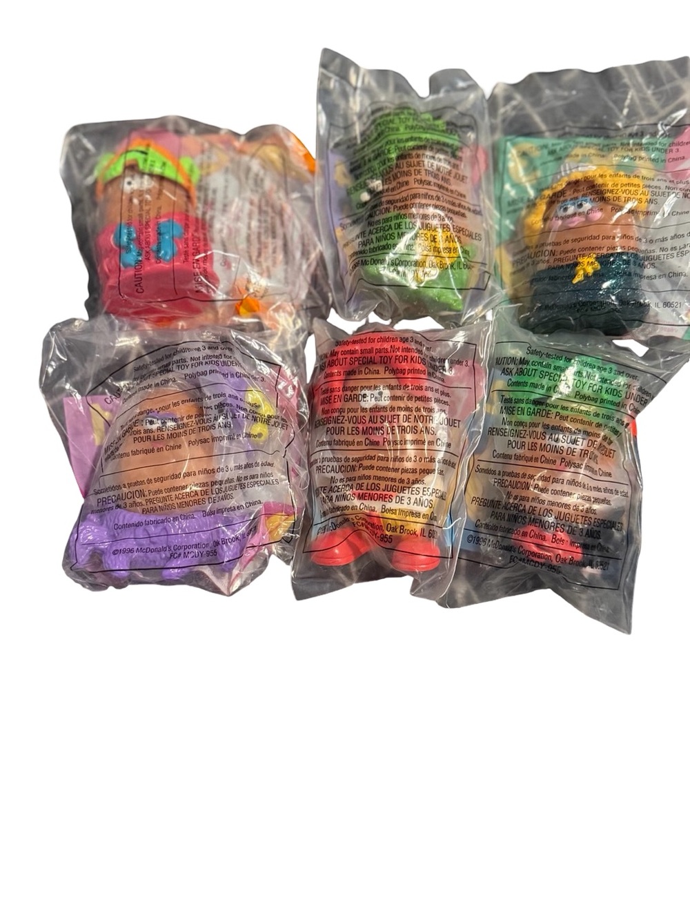 6 McDonalds Halloween McNugget Buddies Happy Meal Toy Set SEALED Nugget 1996 90s